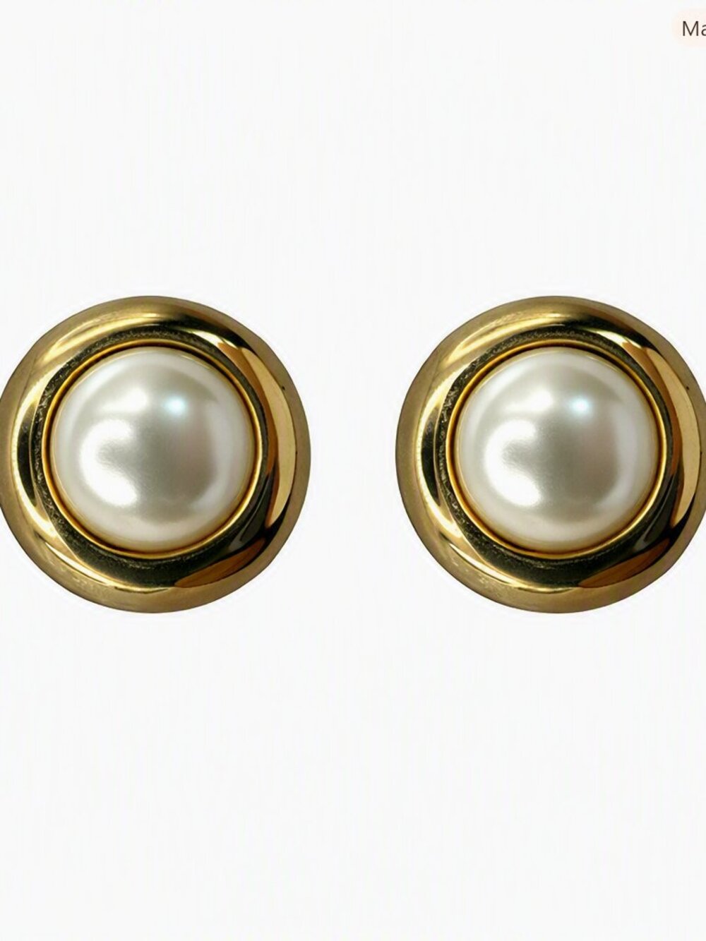 Vintage Sarah Coventry Pearl Clip On Earrings